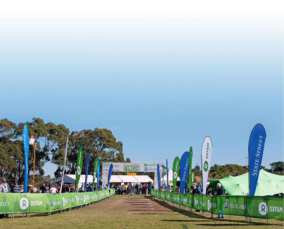 photograph of the finish line